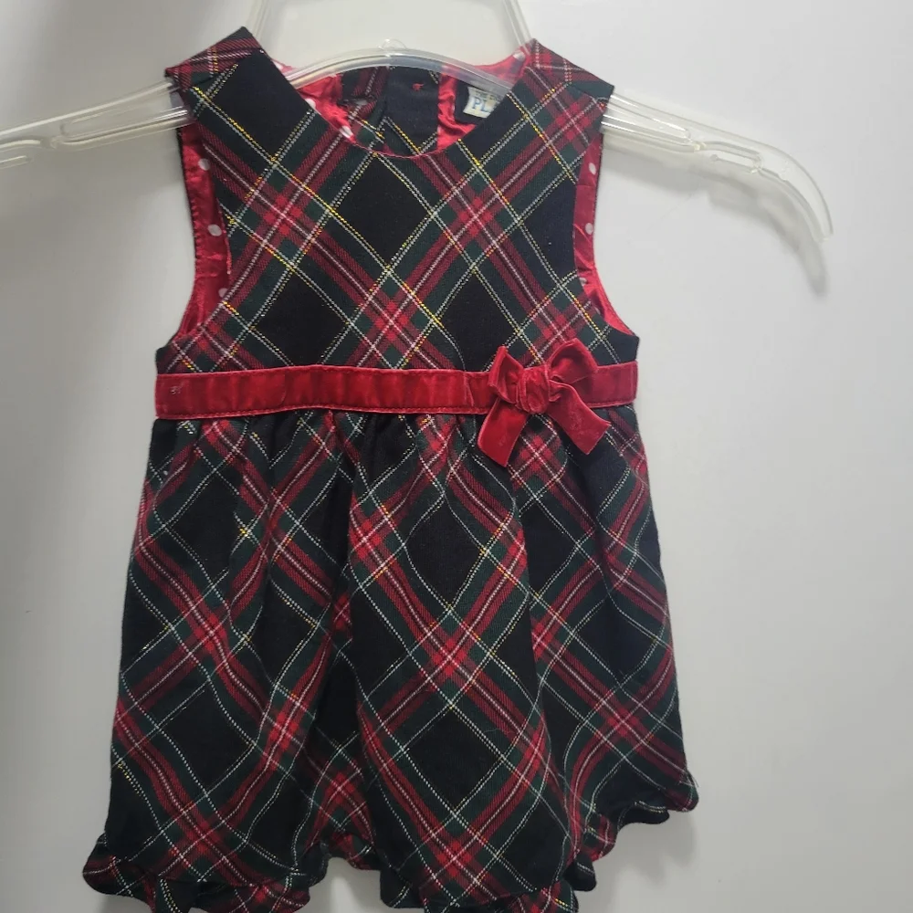 Christmas Holiday Plaid Baby Dress The Children’s Place 3m - 6m